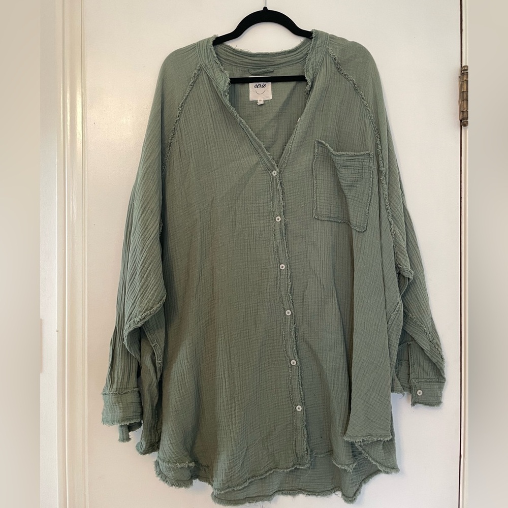 Aerie Sage Green Casual Top